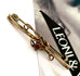 Leoni & Vonk garnet gold plated vintage brooch with Leoni & Vonk ribbon