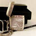 Leoni & Vonk 1924 antique vesta case necklace with a Leoni & Vonk box and ribbon