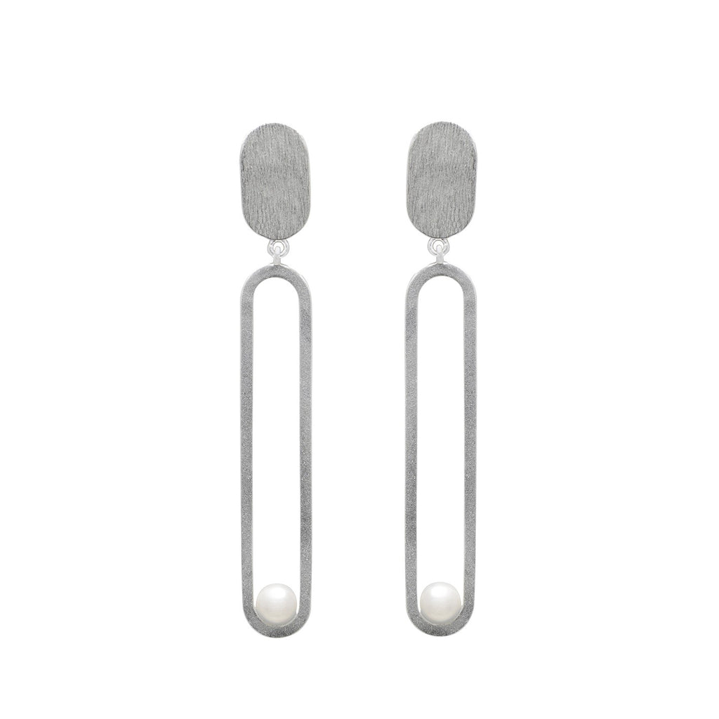 Leoni and Vonk Yi Su sterling silver clarity earrings on a white background