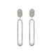 Leoni and Vonk Yi Su sterling silver clarity earrings on a white background