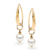 Image of Leoni & Vonk yellow gold fill and pearl earrings photographed on a white background