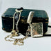 Leoni & Vonk 1905 antique sterling silver vesta case necklace with a vintage box