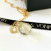 Leoni & Vonk faceted citrine November birthstone neckalce on a white background with Leoni & vonk ribbon