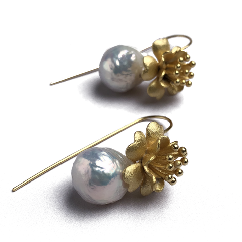 Leoni & Vonk Yi Sue gold and pearl earrings