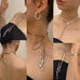 collage of Leoni & Vonk leather and chain necklace