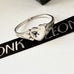 Leoni & Vonk sterling silver heart ring on a white background and with Leoni & Vonk ribbon