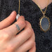 Cropped image of a girls hand wearing a Leoni & Vonk vintage marcasite ring