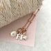 Leoni & Vonk rose gold, sterling silver and pearl personalised initial necklace 