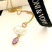 Leoni & Vonk amethyst and keshi pearl necklace on a white background