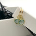 March Aquamarine Gold Heart Earrings