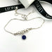 September Sapphire Silver Dot Friendship Bracelet