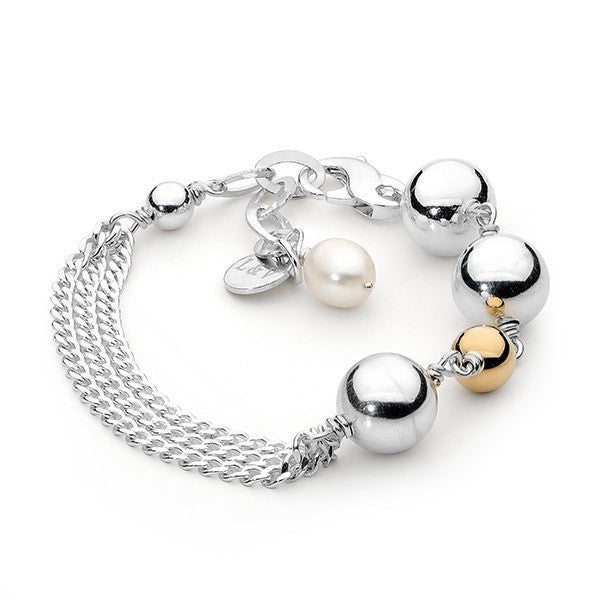 Leoni & Vonk sterling silver ball bracelet