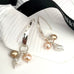 Leoni & Vonk sterling silver and pearl charm earrings with Leoni & Vonk ribbon