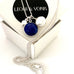 September Sapphire Pearl Silver Charm Necklace